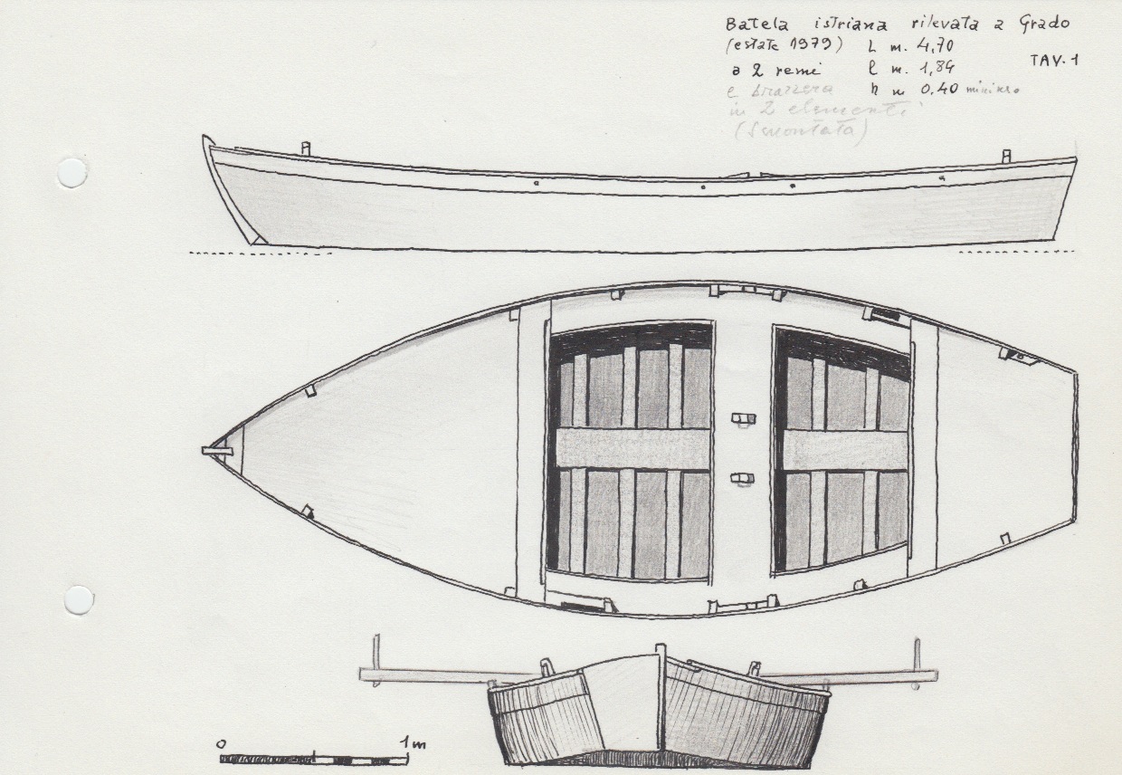 514 Batela istriana rilevata a Grado estate 1979